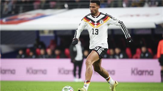 WM-Qualifikation Europa, Deutschland - Slowakei, Gruppenphase, Gruppe A, 6. Spieltag, Red Bull Arena, Felix Nmecha (Deutschland) in Aktion.