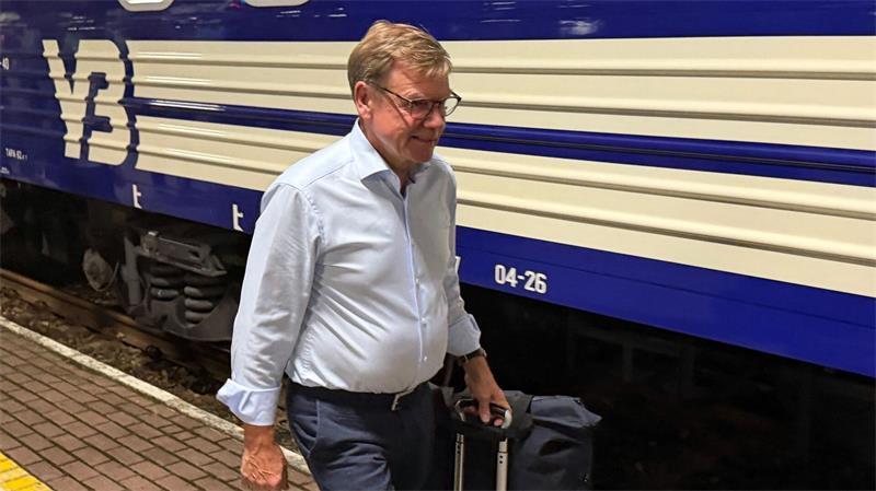 Wadephul reiste bereits zum vierten Mal als Außenminister mit dem Zug in die Ukraine.