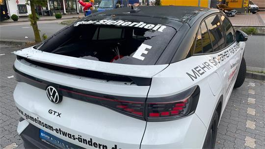 Beschädigtes Auto.
