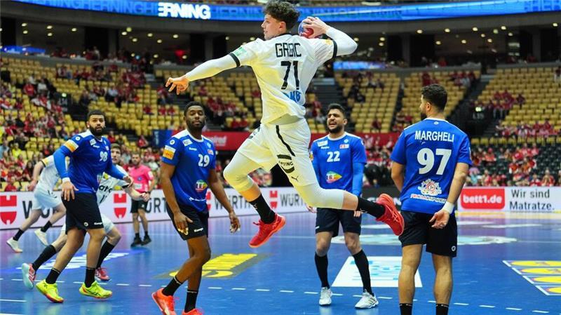 Späth-Gala: Handballer feiern WM-Kantersieg War bester Werfer beim Sieg der deutschen Handballer gegen Tunesien: Marko Grgic.