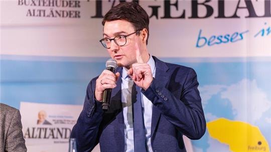 War mit seinem Ergebnis zufrieden: Der wahrscheinliche CDU-Sieger Christoph Frauenpreiß aus Cuxhaven.