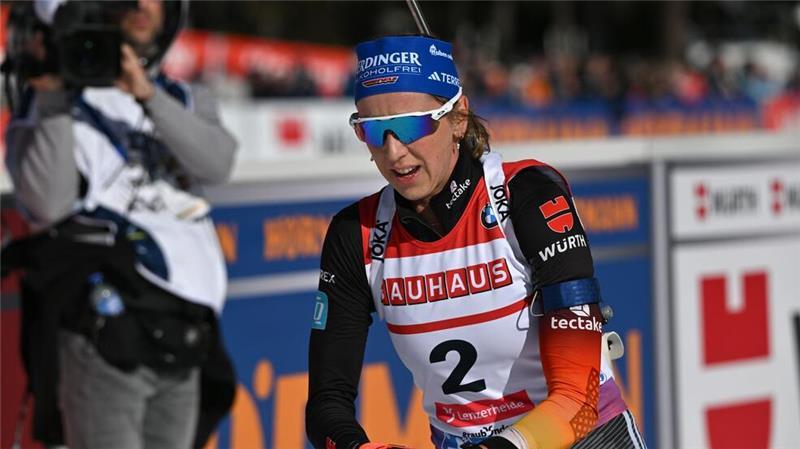 War nach ihrem letzten Rennen völlig am Ende: Franziska Preuß.
