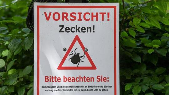 Warnschild im Biosphärenreservat Schorfheide-Chorin.