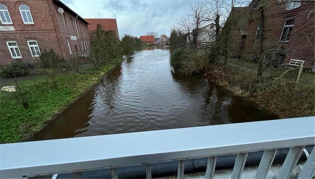 Wasserstand an der Lühe.
