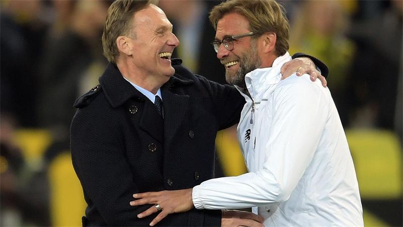 Bundestrainer-Poker: Was wollen Klopp, DFB und Red Bull? Watzke und Klopp kennen sich bestens, doch hilft das bei den Verhandlungen? (Archivbild)
