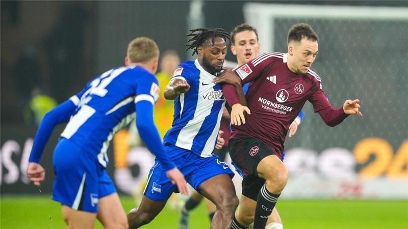 Weder Nürnberg noch Hertha erspielten sich viele Torchancen. 