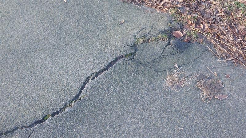 Wegen Schäden auf der Kreisstraße 65, unter anderem Risse im Asphalt, wird der Radweg und die Fahrbahn saniert.