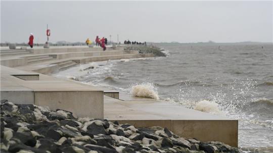 Wegen Sturmwarnungen wurde das Anbaden in Norddeich abgesagt.
