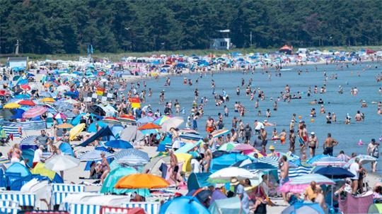 Wegen der Hitze wird es voll an der Ostsee.