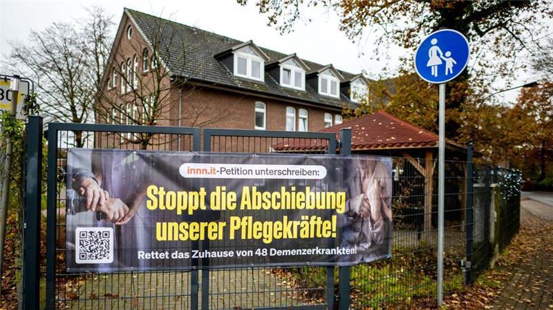 Wegen der drohenden Abschiebung von Pflegekräften fürchten die Betreiber eines Pflegeheims in Wilstedt im Landkreis Rotenburg um die Existenz des Hauses. (Archivbild)