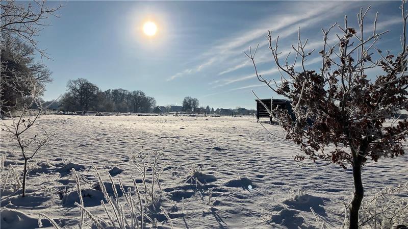 Weite Teile Niedersachsens sind schneebedeckt. 