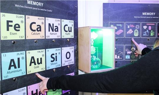 Welches chemische Element passt zu welchen Gegenständen? Beim Elemente-Memory finden es die Besucher heraus. Foto: Jothe/Natureum