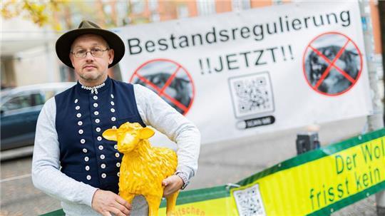 Wendelin Schmücker mit der klaren Forderung „Bestandsregulierung !!JETZT!!“.
