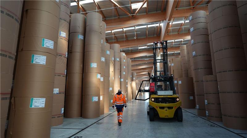 Weniger Papier für Zeitungen, mehr für Verpackungen: Immer noch viel Betrieb bei den Forstprodukten.