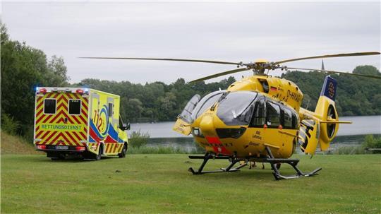 Wenn Rettungswagen und Rettungshubschrauber im Einsatz sind: Im Kreidesee kommt es immer mal wieder zu Tauchunfällen – mit teils tödlichem Ausgang.
