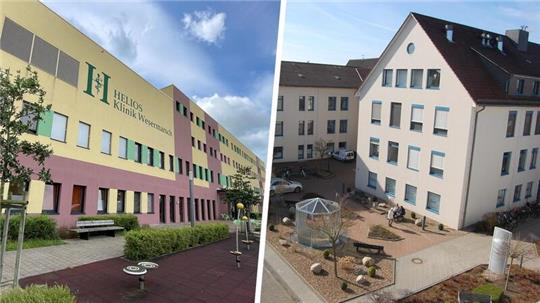 Werben per Job-Speed-Dating um Pflegekräfte von Ameos: die Helios-Klinik Wesermarsch und das St. Bernhard-Hospital in Brake.