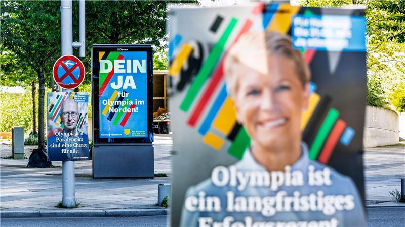 Werbung für Olympia in Hamburg: Auch Star-Köchin Cornelia Poletto wirbt. 
