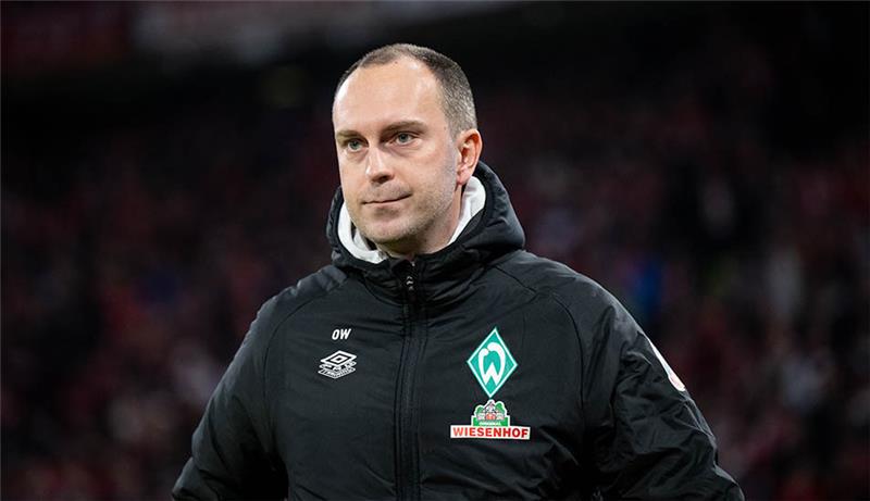 Werder-Trainer Ole Werner. Foto: Sven Hoppe/dpa