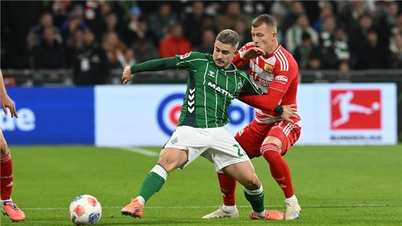 Beim Startelf-Debüt von Boniface: Werder schlägt Union Werder und Union lieferten sich viele Zweikämpfe, Höhepunkte gab es dagegen nur wenige.