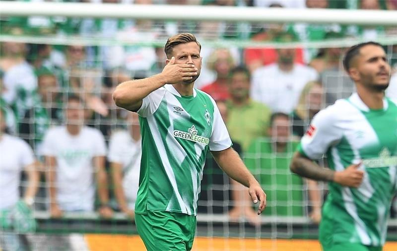 Werders Niclas Füllkrug hat schon acht Saisontreffer aud seinem Tore-Konto. Foto: Carmen Jaspersen/dpa