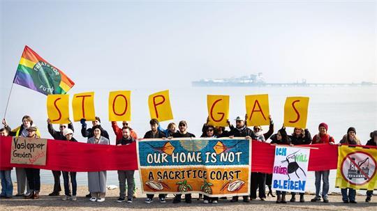 Wie hier in Wilhelmshaven will das Klimabündnis gegen LNG auch in Stade protestieren.