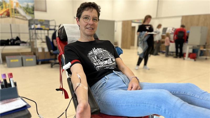Wiebke Holste spendet regelmäßig Blut in Harsefeld.