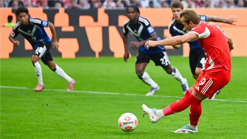 Warmschießen für Chelsea: Wieder Münchner Torgala gegen HSV Wieder eiskalt vom Elfmeterpunkt: Harry Kane.