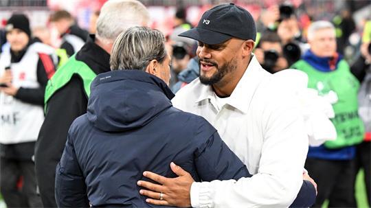 Wiedersehen beim Supercup und dann am achten Spieltag: Bayern-Coach Vincent Kompany (r) und sein BVB-Kollege Niko Kovac. (Archivbild)