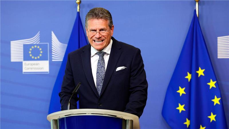 Drohen und Verhandeln: EU legt Kurs im Zollstreit fest Will vorerst an Plan A festhalten und weiter mit den USA reden: EU-Kommissar Maros Sefcovic. (Archivbild)