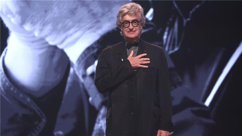 Wim Wenders auf der Bühne.