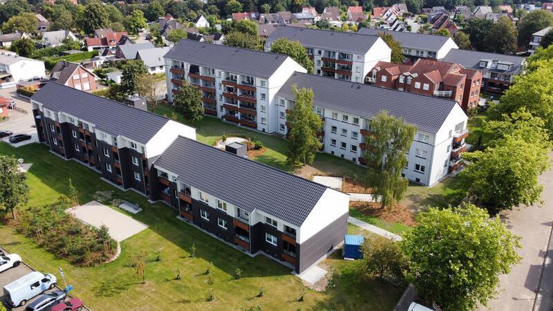 Millionen-Projekt: Wohnstätte Stade saniert in Klein Thun 125 Wohnungen Wohnblocks in Klein Thun. Sie wurden in den vergangenen Jahren im großen Stil saniert.