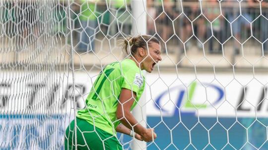Wolfsburgs Stürmerin Alexandra Popp traf gegen Florenz dreimal.