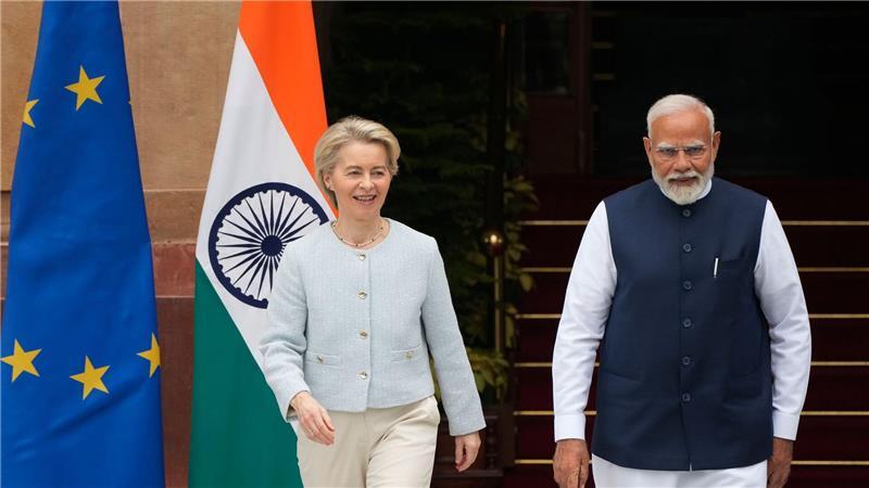 Wollen die Beziehungen zwischen der EU und Indien stärken: Premierminister Narendra Modi und EU-Kommissionschefin Ursula von der Leyen. (Archivbild)