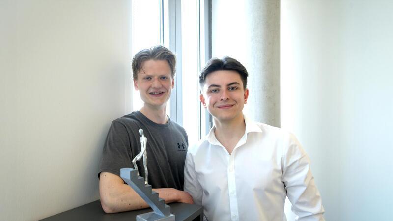Studenten wollen kommunale Verwaltung mit KI revolutionieren Von links: Pascal Nobereit und Dustin Klepper. Foto: Masorat
