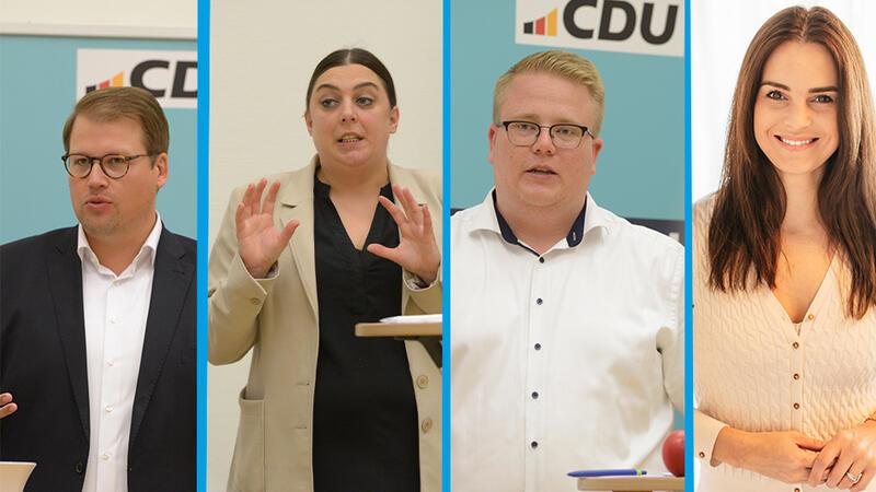 Wollen für die CDU in den Bundestag einziehen (von links): Alexander Krause, Sabrina Klapper, Nico Burfeind und Vanessa Zobel.