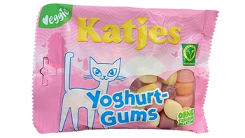 Yoghurt-Gums von Katjes: Gleiche Tüte, gleiches Design. Der Inhalt der Yoghurt-Gums ist trotzdem geschrumpft – von 200 auf 175 Gramm. Die gut getarnte „Schrumpfkur“ führt zu einer versteckten Preiserhöhung von 14 Prozent und mehr Verpackungsmüll.