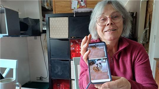 Zahnärztin Gudrun Ochsenfarth hat ein Herz für Tiere. Auf ihrem Handy ist das Foto eines Hundes aus Russland, der mittlerweile ein neues Zuhause gefunden hat. Davor gab es Ärger mit dem Veterinäramt.