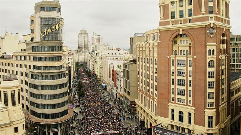 Zehntausende haben am Wochenende in Spanien wie hier in der Hauptstadt Madrid gegen die Wohnungsnot demonstriert. (Archivbild)