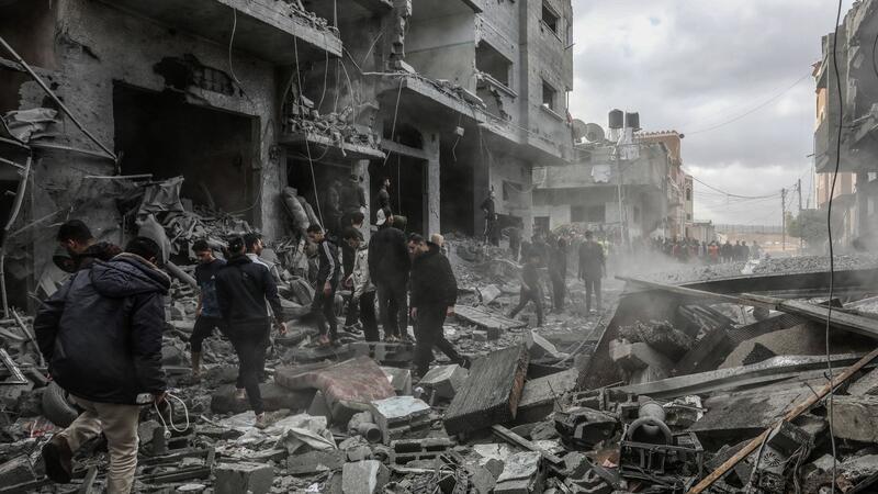 Tote bei Beschuss von Klinik in Gaza Zerstörung in Rafah nach einem israelischen Angriff.