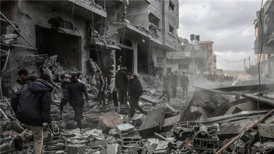 Zerstörung in Rafah nach einem israelischen Angriff.