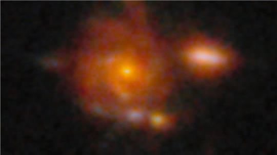 Zhúlóng, die am weitesten entfernte bislang bekannt Spiralgalaxie.