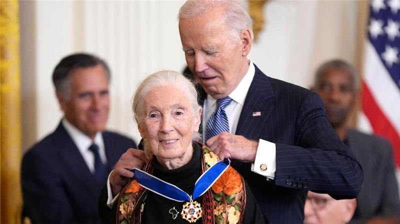 Zu den Prominenten, die geehrt wurden, gehörte auch die Tierschützerin und Affenforscherin Jane Goodall.