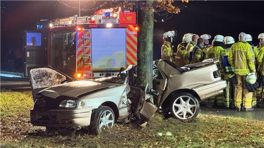 Zuerst fuhr der Mann gegen den Bordstein, dann prallte er gegen den Baum.