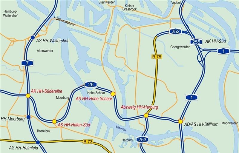 Zur Orientierung der Trassenverlauf . Grafik BWVI