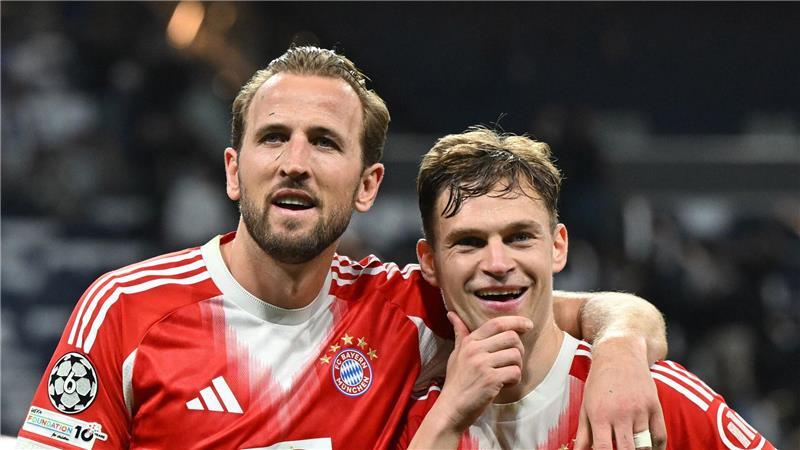 40-jähriger Neuer als „X-Faktor“ - WM-Thema nicht aufmachen Zwei Anführer vereint im Jubel: Harry Kane und Joshua Kimmich.