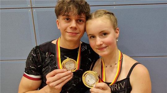 Zwei Sieger des VfL Stade: Max Grüschow wurde deutscher Jugend-Meister und Chiara Eggers deutsche Junioren-Meisterin.