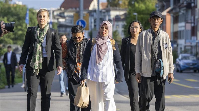 Zwei der Kläger sprachen im September persönlich vor dem Schweizer Gericht. (Archivbild) 