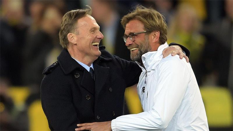 Watzke zum Deal mit Klopp: „Definitiv noch nicht abgehakt“ Zwei, die miteinander können: Hans-Joachim Watzke (l) und Jürgen Klopp. (Archivbild)