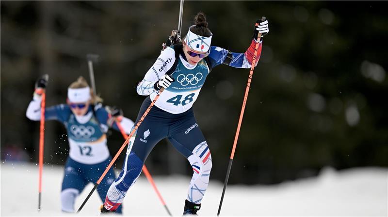 Zweites Rennen, zweites Gold: Julia Simon.