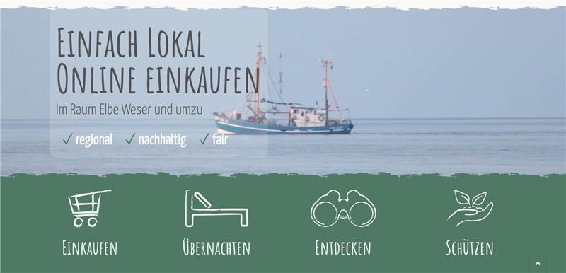 Neue Online-Plattform verkauft regionale Produkte – inklusive Lieferung per Mausklick zu den gewünschten Themen: Screenshot der neuen digitalen Einkaufsplattform.